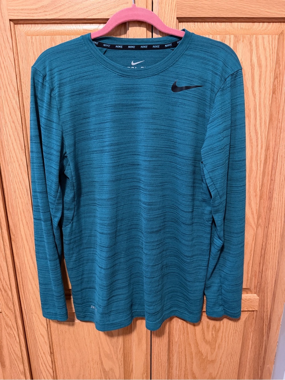 Sale! Nike Dri-Fit Green/Black Long Sleeve Tee - Medium